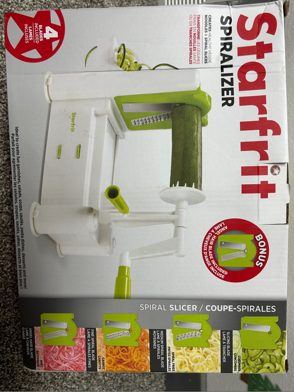 Spiralizer Slicer in Green and White